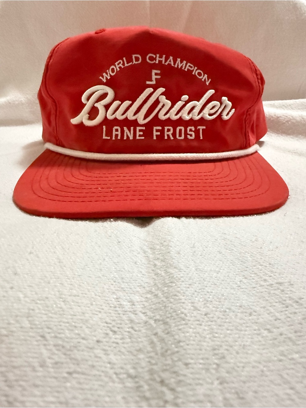 Vintage Lane Frost Bullrider World Champion Rider Snapback Hat Red